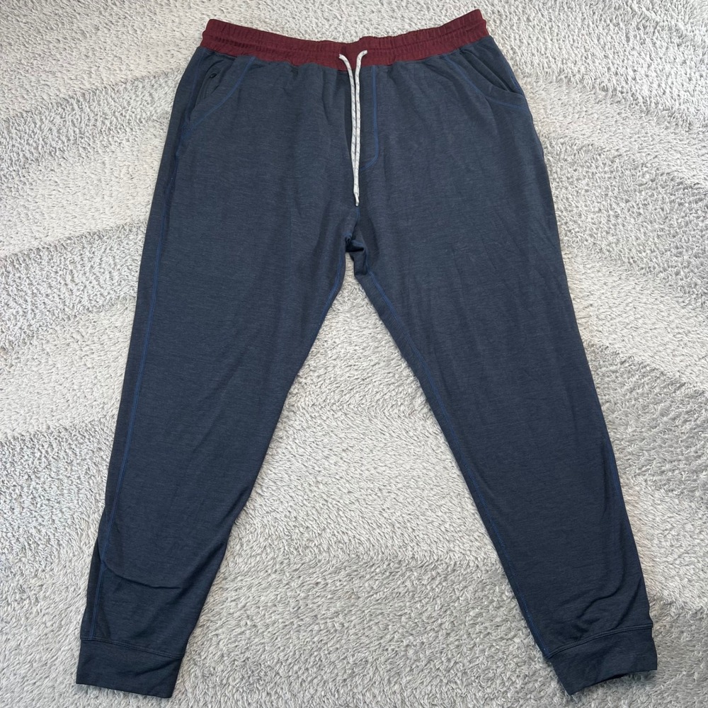 Marine Layer Weekend Sport Jogger Pants Mens XL Navy Blue Drawstring Yoga Active